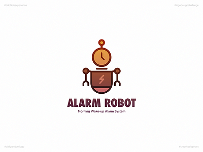 Alarm Robot | Day 36 Logo of Daily Random Logo Challenge creative elephant daily logo challenge daily random logo dribbble experience