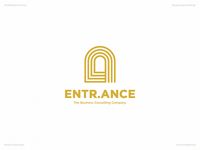 Entrance | Day 39 Logo of Daily Random Logo Challenge creative elephant daily logo challenge daily random logo dribbble experience