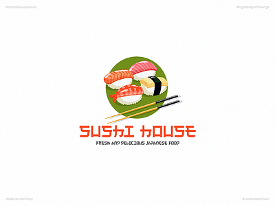 Sushi House | Day 41 Logo of Daily Random Logo Challenge creative elephant daily logo challenge daily random logo dribbble experience