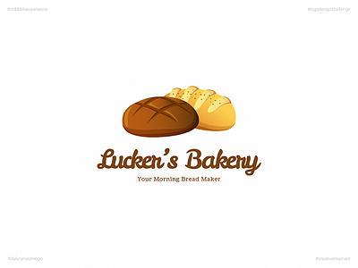 Luckers Bakery | Day 47 Logo of Daily Random Logo Challenge creative elephant daily logo challenge daily random logo dribbble experience