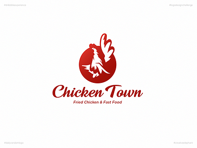 Chicken Town | Day 48 Logo of Daily Random Logo Challenge creative elephant daily logo challenge daily random logo dribbble experience