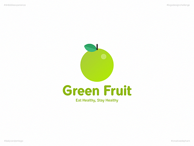 Green Fruit | Day 49 Logo of Daily Random Logo Challenge creative elephant daily logo challenge daily random logo dribbble experience