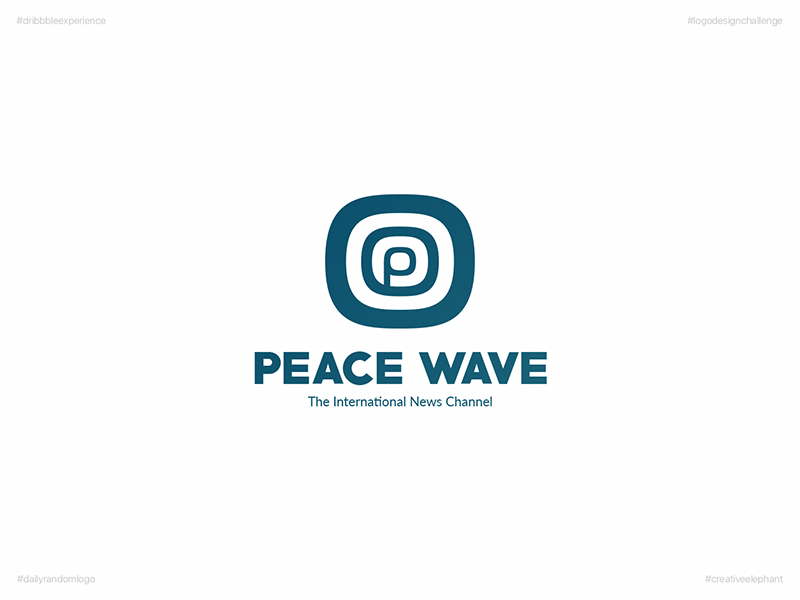Peace Wave Day 50 Logo Of Daily Random Logo Challenge By Ko Shin Minn On Dribbble