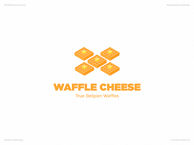 Waffle Cheese | Day 56 Logo of Daily Random Logo Challenge creative elephant daily logo challenge daily random logo dribbble experience