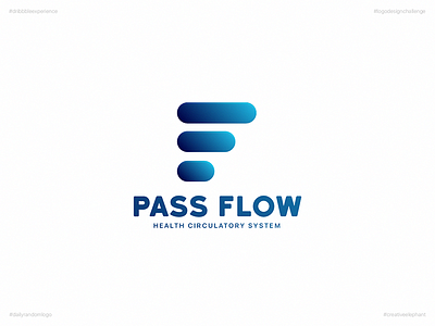 Pass Flow | Day 60 Logo of Daily Random Logo Challenge creative elephant daily logo challenge daily random logo dribbble experience