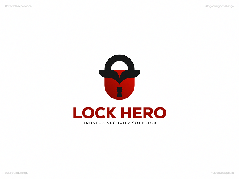 Lock Hero Day 61 Logo Of Daily Random Logo Challenge By Ko Shin