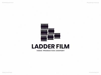 Ladder Film | Day 64 Logo of Daily Random Logo Challenge creative elephant daily logo challenge daily random logo design dribbble experience logo