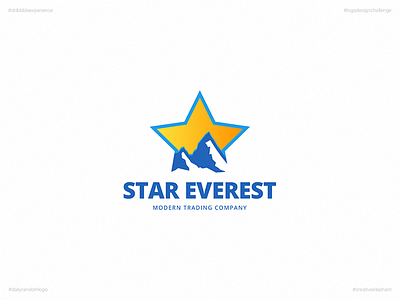 Star Everest | Day 66 Logo of Daily Random Logo Challenge creative creative elephant daily logo challenge daily random logo design dribbble dribbble experience logo myanmar