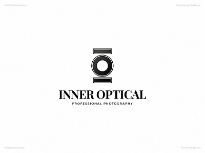 Inner Optical | Day 68 Logo of Daily Random Logo Challenge creative elephant daily logo challenge daily random logo design dribbble experience illustration logo myanmar