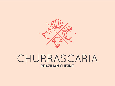 Churrascaria brand brazil churrascaria contemporary cuisine fine dining food logo modern restaurant traditional