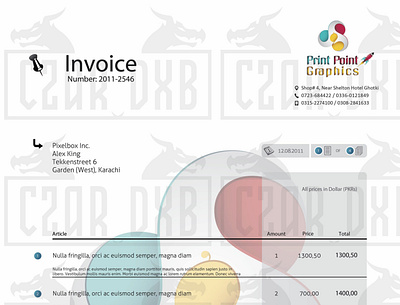 Invoice Design branding design graphic design illustration invoice invoicing logo photoshop typography ui vector