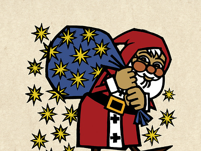 Saint Nicholas the Giftgiver book cover childrens book christmas illustration ivpkids kids book linocut saint nicholas santa