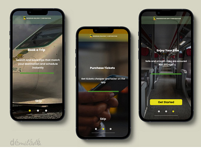 Railway Corporation On-boarding Screens app design figma product design uidesign ux