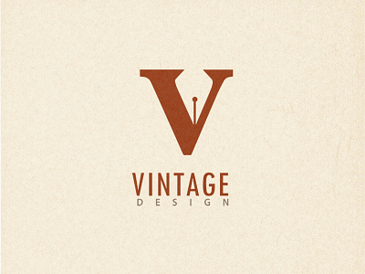 Vintage Design classic design letter logo logo paper pen vintage