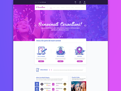 Il Cervellone Homepage community design event fun game icons material design ui ux web website