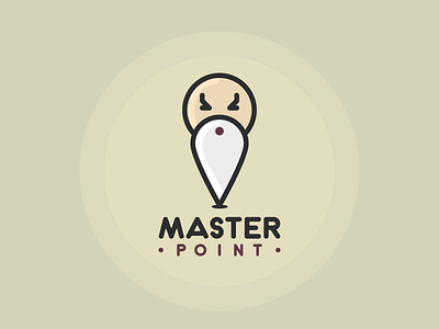 Master Point funny icon learn learning logo master old man online school tutorials web