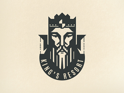 King Resort 3 albania classic crown emblem hotel king logo man mark royal strong