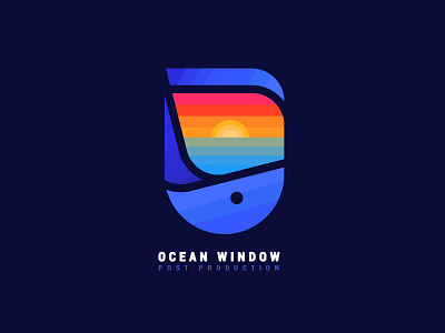 Ocean Window colorful fish logo movie post production sea whale window