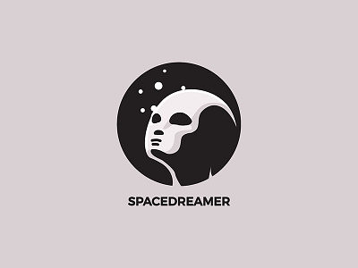 Space Dreamer alien clean dream dreaming innovation logo space startup technology