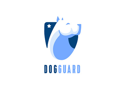 Dog Guard 3 argentina creative dog emblem guard security shield white