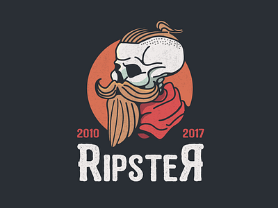 Ripster 3 albania dead death fun happy hipster illustration rip skull trendy vintage