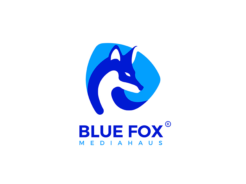 Blue Fox V1 animal blue course education emblem fox grid interactive media online courses school