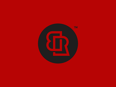 Redxblack V2 black brand letter b letter logo letter r mark monogram online red shirts store t shirt