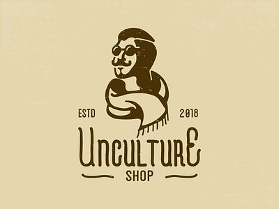 Unculture Shop V3.3 classic hipster man man logo old old school retro shop store type typography vintage