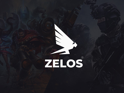 Zelos Logo brand branding competition esports fly flying game game brand game design gamers gaming gaming logo god logo play simple sport strong wing wings