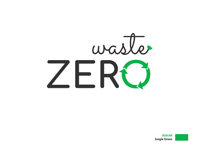 Zero Waste Logo Design branding design environment logo minimal recycle typography zero waste