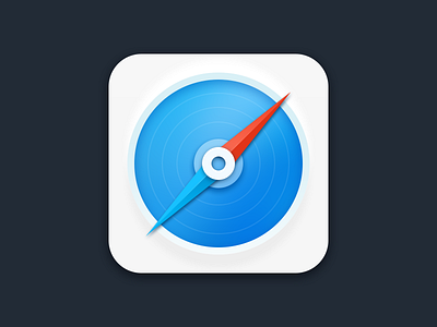 Browser app blue browser compass icon