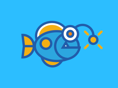 Bulb Fish fish；blue；ocean