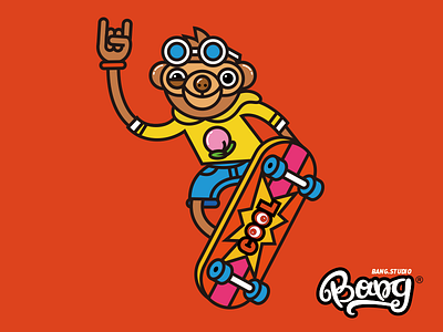 Skateboard Monkey Bang