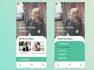 DailyUI 006 - Artist Collaboration Social Media App Profile