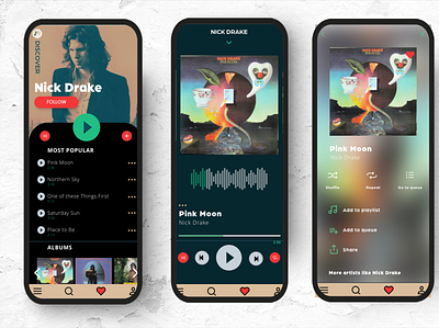 DailyUI - 009 - Music player app app design daily ui 009 daily ui challenge dailyui dailyui 009 dailyuichallenge design mobile music app pattern ui ux