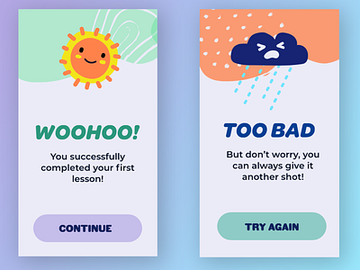 Daily UI Challenge 011 - Flash Messages app design cartoon illustration colorful daily ui 011 daily ui challenge dailyui dailyui 011 dailyuichallenge design mobile typography ui ux vector