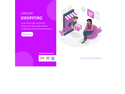 Landing page for an online business dailyui design graphic design motion graphics vector