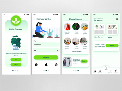 Plant UI concept app loginscreen plant ui