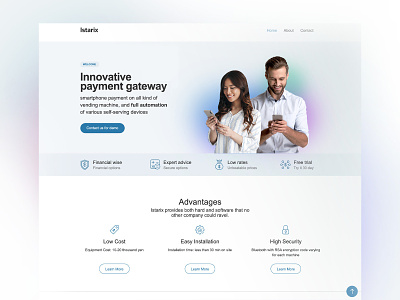 Payment startup website design desktop landing page ui ux webapp website