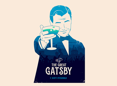 The Great Gatsby Cover Design book cover design flat illustration olly moss