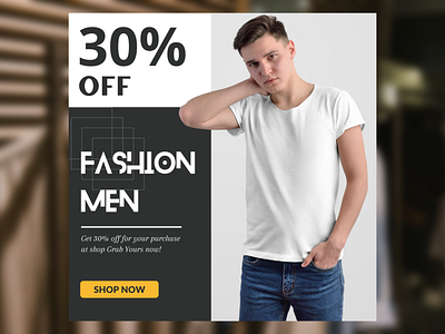 Men's fashion discount canva template for FREE