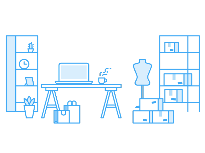 Work Space space work working table store shopping seller packing online laptop desk coffee
