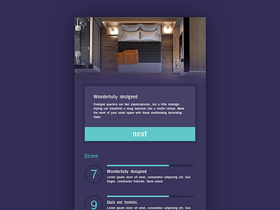 Room Design User Interface design detail review score ui ux