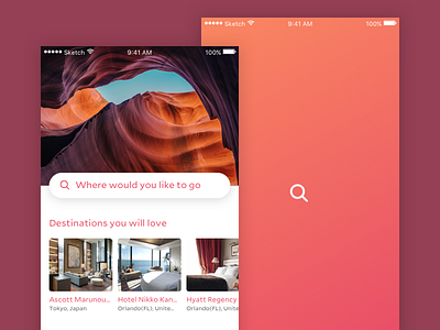 Where would you like to go? app application concept search travel ui ux