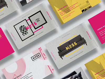 MOSS - Business cards card cards design interior logo