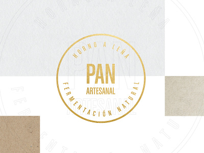 Pan De Artesano art bakery boulangerie boutique brand branding bread foil food gold gourmet logo
