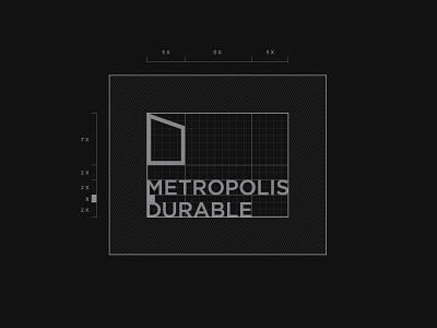 Metropolis Durable architect architecture arq brand branding grid logo