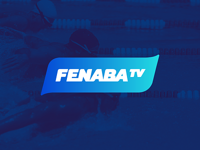 FENABA TV - Logo design argentina brand branding buenos aires channel gradient logo swim swimming tv