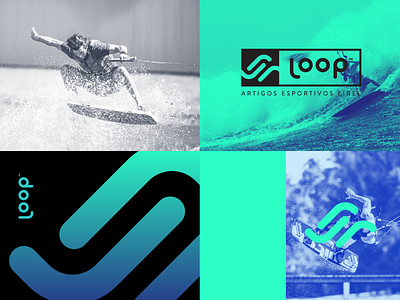Loop brand branding esportivo kitesurf logo loop sport surf wave