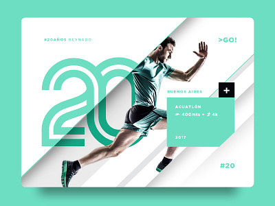 #20 20 brand card logo run running sport